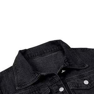 Veste en jean premium pour femme, boutonnée, coupe ample, décontractée, élégante, tendance, pour le quotidien, vente en gros, automne-hiver, écologique - Product Image 3