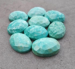 Turquesa Tibetana Natural, Forma Ovalada, Corte Checker, Calibrada, Gema Suelta para Joyería - Product Image 2