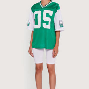 Jersey de Fútbol Americano Verde de Malla de Alta Calidad OEM, Unisex, Transpirable, Ropa Deportiva, Uniforme Personalizado para Equipos, Etiqueta Privada OEM, Suministro al por Mayor - Product Image 4