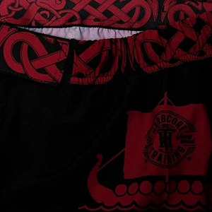 Shorts de combat d'entraînement pour hommes, shorts de lutte à compression avec coque de protection Bio-flex, design unique et durable, couleur noir et rouge - Product Image 4