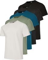 T-shirt unisexe en polyester/coton, coupe classique, col rond, tissu Dobby uni, écologique, anti-boulochage, avec logo imprimé à l'avant
