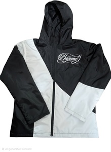 Chaqueta Deportiva Impermeable, Transpirable, Ligera, Holgada, con Capucha, Estampado Reflectante, Estilo Vintage, Ecológica, para Hombre, de Nailon - Product Image 3