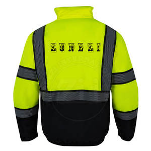 เสื้อแจ็คเก็ตซอฟต์เชลล์น้ำหนักเบา สวมใส่สบาย ปลอดภัย สะท้อนแสงได้ดี พร้อมโลโก้สั่งทำได้ มาตรฐาน ANSI Class 1 กันน้ำ ระบายอากาศได้ดี พร้อมไฟ LED - Product Image 2