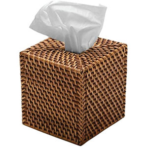 Caja de pañuelos retro floral al por mayor, cubierta decorativa de madera para servilletas, dispensador rectangular de papel para sala de estar u hotel - Product Image 6
