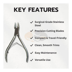Coupe-ongles pour bébé en acier inoxydable de qualité chirurgicale, coupe de précision, lames à double action, ouverture large, ergonomique et compact - Product Image 3