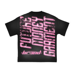 Camiseta de cuello redondo de diseño personalizado y alta calidad para hombre, impresa con serigrafía, ligera, de corte holgado, de jersey sólido de 220 gramos. - Product Image 2