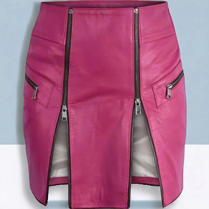 Jupes en cuir véritable pour femmes adultes, style décontracté, grandes tailles, haute qualité, sangles en cuir personnalisables, design respirant, toutes tailles - Product Image 3