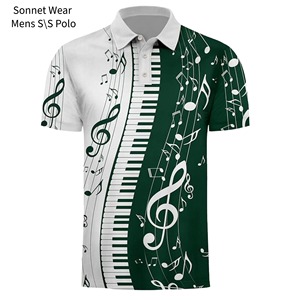 Polos de manga corta estampados para hombre - Product Image 1