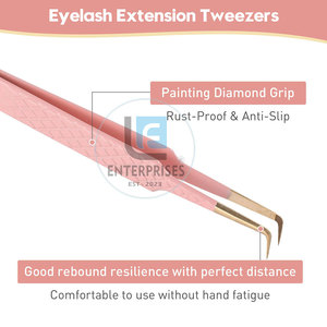 Pince à épiler professionnelle pour extensions de cils, en acier inoxydable, durable, prise parfaite, pointe fine, haute qualité - Product Image 3