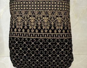Embroidered Velvet Fabric Velvet Fabric <b>for</b> Dress Velvet Lace Fabric <b>for</b> African Fashion Abaya Kaftan Garment Export EU UK Buyer - Product Image 5