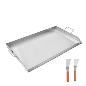Piastra per Griglia a Gas Rettangolare Universale Portatile in Acciaio Inox 36x22 Pollici per Campeggio Teppanyaki BBQ - Product Image 1