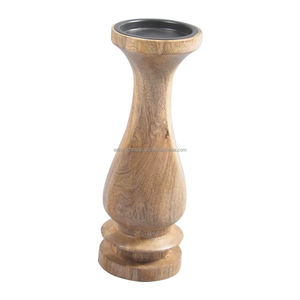 Wholesale Luxury Custom Handmade Mango Wood Candlestick <b>Pillar</b> for Home Christmas Decorations - Product Image 6