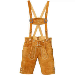 2026 Gran Oferta: Lederhosen Bávaros para Hombre, Auténticos de Cuero de Ante, Disfraz Alemán para Oktoberfest con Diseño de Ciervo - Product Image 4