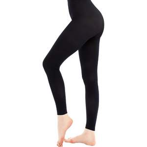 Pantalons de yoga respirants 100% coton pour femmes, leggings de yoga à taille élastique avec design personnalisé, motif uni, fabriqués au Pakistan - Product Image 3