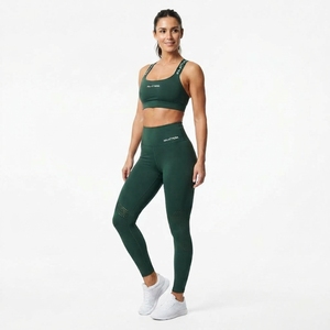 Conjunto Deportivo Personalizado para Mujer, Sujetador Deportivo Verde, Leggings de Cintura Alta, Ropa Deportiva para Gimnasio, Fitness, Yoga - Product Image 2