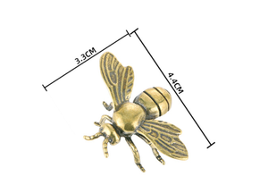 Figuras de Animales Artesanales de Latón y Cobre con Acabado en Bronce Antiguo y Color Plata Dorado, Diseño Creativo de Abeja y Flor Audaz, Venta al por Mayor en India - Product Image 6
