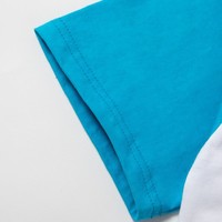 T-shirt OEM 100 % coton pour enfants, grande taille, manches courtes raglan, col rond, impression de logo personnalisée sur le devant, tissu tricoté 240 g, design vierge