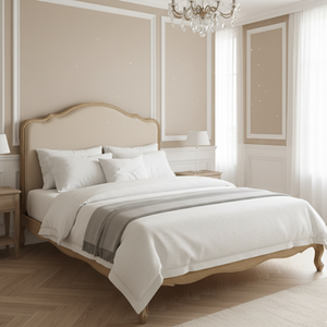 Cama de Madera Phoenix de Alta Gama, Estilo Francés, Madera de Teca Sólida, Diseño Clásico, Tamaños King y Queen para Hogar y Hotel - Product Image 4