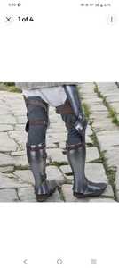 Armadura Medieval de Hierro Pulido para Piernas, Rodilleras de Caballero, Disfraz Histórico Personalizado para Cosplay - Product Image 2