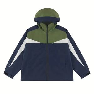 Veste en nylon froissé au design personnalisé, respirante, demi-zippée, coupe oversize, coupe-vent, style décontracté pour la saison automnale - Product Image 1