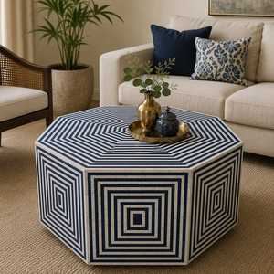 Designer Handmade Eco-Friendly Waterproof Bone Inlay <b>Round</b> Modern Luxury Home Furniture Custom Living Center <b>Table</b> - Product Image 2