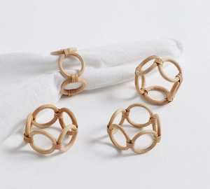 Nouveau design tendance : Anneau de serviette en rotin de qualité supérieure, parfait pour les tables de dîner formelles, offrant un charme rustique tissé à la main. - Product Image 6