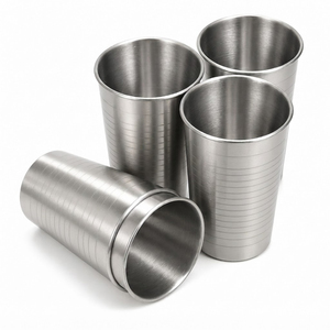 Vasos de chupito irrompibles de acero inoxidable, vasos de metal de grado alimenticio, vasos pequeños de acero reutilizables para acampar al aire libre, artículos de bar. - Product Image 1