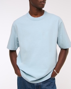 T-shirt en coton uni pour homme, coupe ample et décontractée, col rond, manches courtes, style décontracté, streetwear, personnalisable OEM ODM, vente en gros - Product Image 3