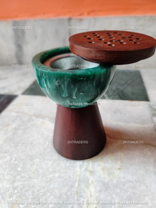 Madkhan royal exclusif en bois avec porte-oud infusé de résine, parfum arabe, design de luxe pour la maison et célébration du Ramadan Kareem - Product Image 5