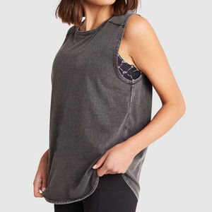 Nouveau débardeur décontracté d'été pour femmes, en tissu polaire respirant et écologique, effet délavé, taille américaine, service OEM personnalisé - Product Image 3