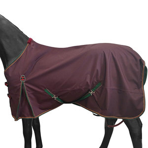 Latest Design Heavy <b>Weight</b> Reversible Turnout <b>Blanket</b> Double-buckle Front Hook Logo Embroidery Quick Dry Breathable Horse Horse - Product Image 1