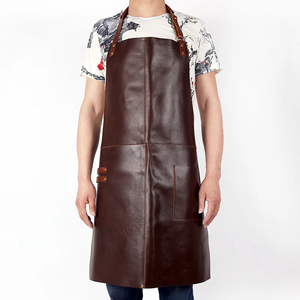 Tablier de soudage en jean sans manches de haute qualité pour hommes, résistant à la chaleur et aux flammes, robuste, 6 poches, pour cuisine, chef, barbier - Product Image 1