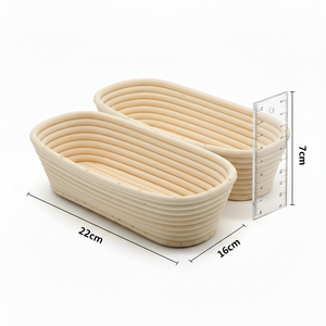 Wholesale Oval Banneton Bread Proofing Basket Handwoven Rattan Dough Rising Basket for <b>Baking</b> Tools - Product Image 6