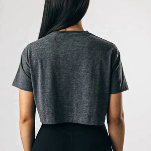 T-shirt court personnalisé pour femme avec logo – Coton respirant de haute qualité, manches courtes, style décontracté streetwear, coupe estivale, tee-shirt vierge pour femme - Product Image 2