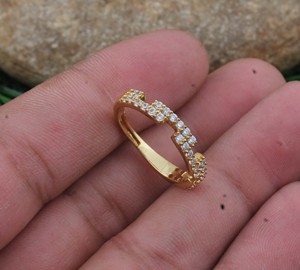 925 Sterling Silver Bezel Setting <b>Turquoise</b> <b>Ring</b> Brilliant Cut Handmade Classic Women's Wedding Party <b>Gold</b> Plated Dainty <b>Ring</b> - Product Image 3