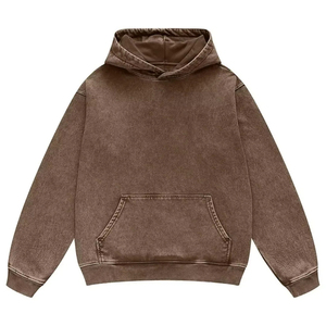 เสื้อฮู้ดดี้โอเวอร์ไซส์สำหรับผู้ชายสไตล์วินเทจ ผ้าฝ้าย 100% หนัก 450GSM ระบายอากาศได้ดีและกันลม ดีไซน์บุซับใน - Product Image 6