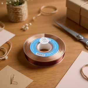 ริบบิ้นผ้าซาติน 0.6 ม. 25 หลา สีคาเฟ่ D-16 04843 - Product Image 2