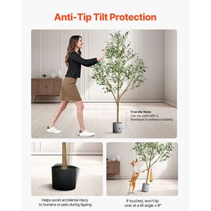 Árbol de Olivo Artificial de 1.5 Metros de Altura con Hojas Verdes Realistas y Frutos, Maceta Negra, Árbol Artificial de Interior con Tronco de Madera Natural - Product Image 5