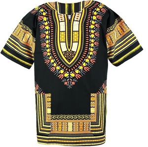 Nouveau style, faible MOQ, T-shirts Dashiki africains personnalisés avec broderie et impression, Blouses ethniques, T-shirts Dashiki tendance - Product Image 4