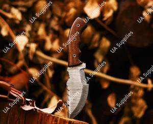 Couteau de chasse et de camping multifonctionnel à lame fixe en acier Damas fait main de haute qualité, fabrication directe usine, OEM/ODM - Product Image 4