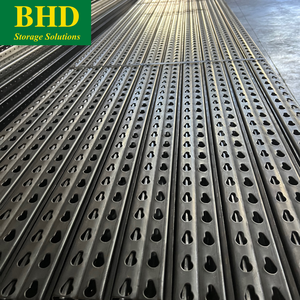 Powder Coating Heavy Duty Stainless Teardrop Pallet Rack Welded Upright Frame Corrosion Protection American Standard Made - Product Image 1