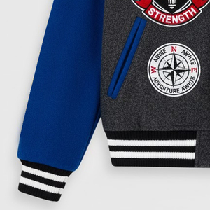Veste de baseball varsity pour homme avec broderie chenille personnalisée, logo sur le devant, style streetwear, coupe-vent et respirante, prix abordable - Product Image 3
