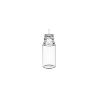 Bouteille en PET Chubby Gorilla 30 ml, forme licorne, avec bouchons anti-effraction et anti-vol (bouteille transparente/fermeture noire opaque)