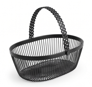 Modern Oval Metal <b>Wire</b> <b>Storage</b> <b>Basket</b> With Handle For Neatening Multi-Purpose Organization Stylish Home Accent - Product Image 3