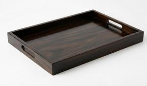 Bandeja de Servicio de Madera Maciza Hecha a Mano, de Grado Comercial, con Asas, Ecológica, Duradera, para Uso en Catering, Bandeja para Mesa de Café, Regalo de Inauguración de Casa - Product Image 4