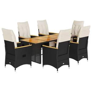 Ensemble bistrot noir et blanc crème pour usage extérieur - Product Image 2