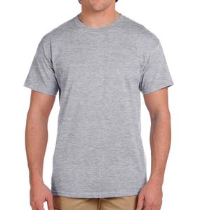 CAMISETA CLÁSICA DE HOMBRE DE ALGODÓN 100% DE MANGA CORTA, GRIS JASPEADO, CON LOGO FRONTAL, SUAVE, TRANSPIRABLE Y DE SECADO RÁPIDO - Product Image 4