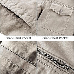 Veste bomber coupe-vent pour homme, best-seller, qualité supérieure, 100% coton, col montant, logo sur le devant, fabriquée au Pakistan pour l'hiver - Product Image 6