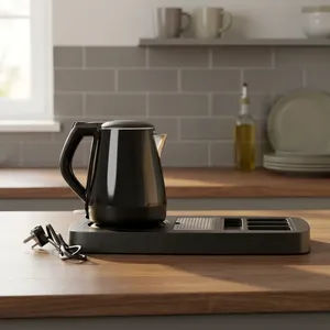 Stainless Steel Electric <b>Kettle</b> & Tray Sets with Height-Adjustable Floor-Mounted Design - Product Image 6