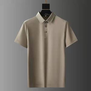 Conjunto de Traje de Dos Piezas con Cuello Polo Personalizado de Fábrica OEM para Hombre, Elástico, Ultrafino, de Secado Rápido, de Seda Helada, de Manga Corta, con Solapa - Product Image 2